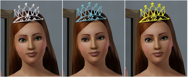 Sims 3 — Tiara for Princesses by MelissaMel — This Princess Tiara is a new mesh and based on glasses. Therefor you cannot