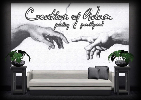 Sims 3 — Michaelangelo's Creation of Adam Painting by tdyannd — CC by tdyannd for TSR