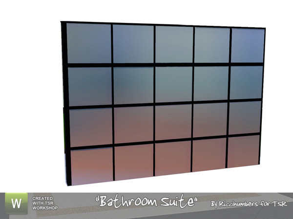 Sims 3 — Bathroom Suite Moveable Wall by TheNumbersWoman — Some deco for the Bathroom. Can be placed where you like. By