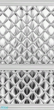 Sims 2 — Liquid Metal Set 3- Silver - Individual Item by WelshWitch — Liquid Metal -Silver Wall 3.