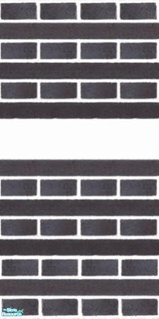 Sims 2 — boral white 2 by skinflin — blue bricks white plaster panel...tsraa