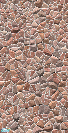 Sims 2 — Mocha Temptation Stone Wall by jasysboo — Mmmm shades of coffee chocolate brown textured stone to warm up any