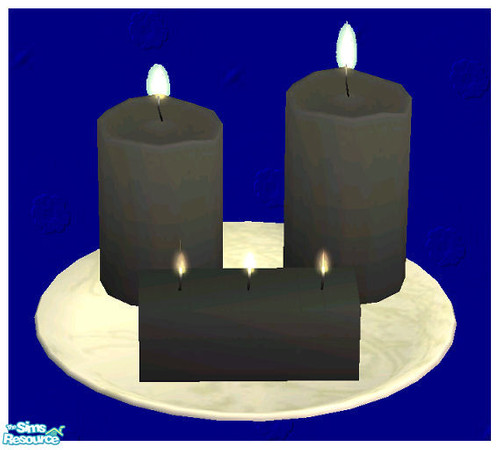 Sims 2 — Candle set III- Black candle rec by Paleoanth — Part III of my candle set. This miniset features two round