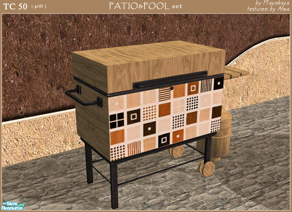 Sims 2 — TC 50 Sand Patio set - grill by mayskaya — Part of the first tc 50 patio set. Included patio and pool stuff. all