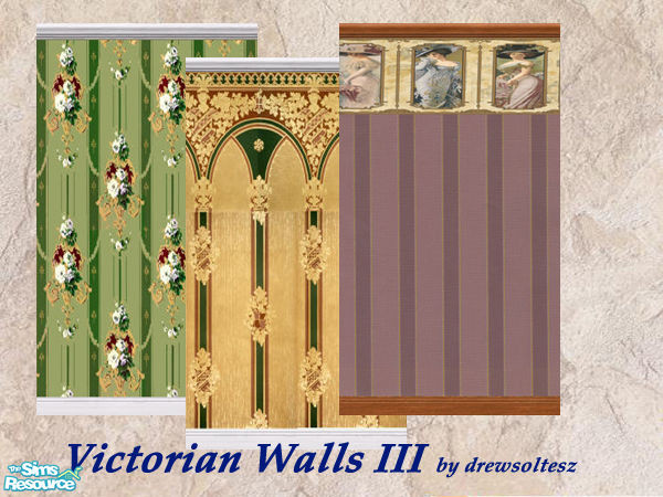Sims 2 — Victorian Walls III by drewsoltesz — Another set of classic Victorian print wallpaper..ideal for any home, era