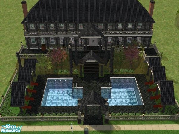 Sims 2 — Gothic Georgian Home by WelshWitch — Continuing my gothic theme with this Georgian style home. Fabulous entrance