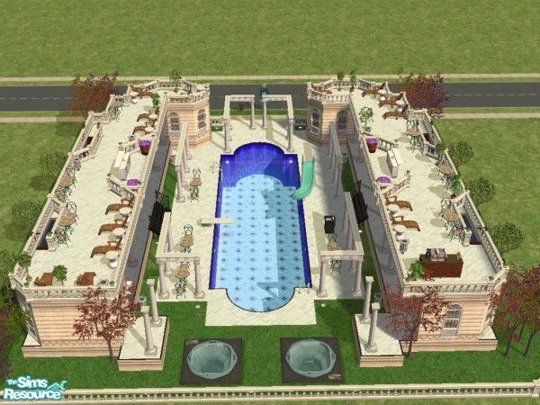 Sims 2 — Roman Spa & Baths by WelshWitch — Beautiful, relaxing spa & baths for your sims. Community lot, with