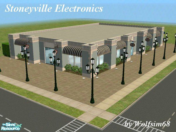 Sims 2 —  Stoneyville Electronics by Wolfsim68 — We cater for all budgets with a huge range of electronics products to