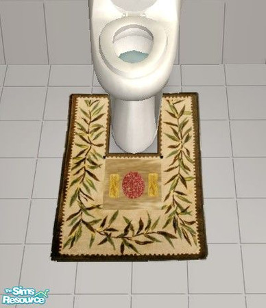 Sims 2 — Asian Bath - Toilet Rug by Riverwillows — Nice bathroom with soothing Asian influences. Meshes by Frogger@Paegin