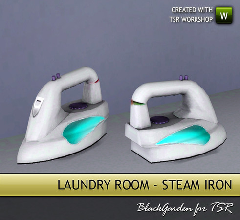 Sims 3 — Steam Iron (Action Mode) by BlackGarden — A steam iron in "action mode". Decorative item for my