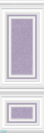 Sims 2 — jsf2WPFWLavenderHaze by jsf — Fully wainscotted white panels hold inserts of shades of hazy lavender. Please