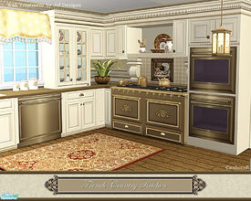 Sims 2 — French Country Kitchen by Cashcraft — This is a set recolor of the Traditional Inspired Kitchen meshes and it