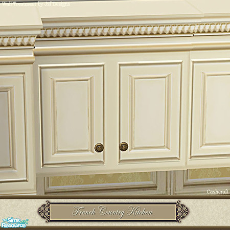 Sims 2 — French Country Kitchen - Cabinet Recol by Cashcraft — This file will recolor all 7 upper cabinet meshes. The