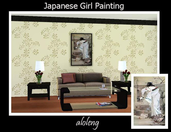 Sims 3 — Japanese Girl by aloleng — Japanese Girl Painting