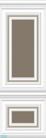 Sims 2 — jsf2WPFWBrownHutchinson by jsf — Fully wainscotted white panels hold neutral paints in browns. Please find in