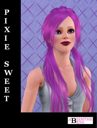 Sims 3 — Pixie Sweet by AbsintheBess — Pixie Sweet is a skinny, freckled imp who loves nothing more than painting and