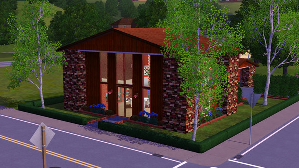 Sims 3 — Red Dream - 1br, 1.5ba by Flexina — For the single simmer or a couple. A smal house with a nice looking garden,