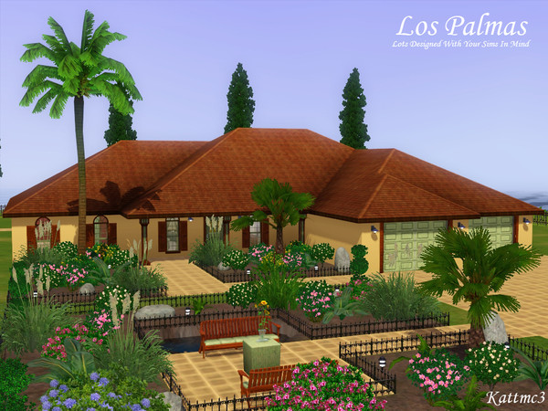 Sims 3 — Las Palmas by kattmc3 — This incredible four bedroom, Three bath mediterranean home is simple luxury. This home