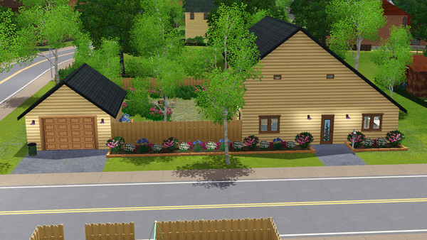 Sims 3 — Rudi - 3br, 2ba by Flexina — A nice house buildt with wood, open kitchen and livingroom. Laundryroom and a