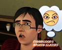 Sims 3 — Broken Glasses (Male) by EvanBGood — Ideal for zombies and the mentally disturbed! A simple remesh of one of the
