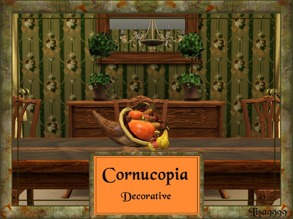 Sims 3 — Cornucopia by lisa9999 — Sculpture decorative cornucopia. Lisa9999 TSRAA Converted from Sims 2