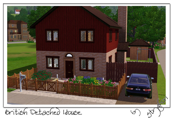 Sims 3 — British Detached House by styphon — A modest 3 bedroom home styled after a typical British house. Upstairs