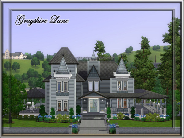 Sims 3 — Grayshire Lane by JCIssette — This beautiful Victorian is built in the Second Empire style and features. It has