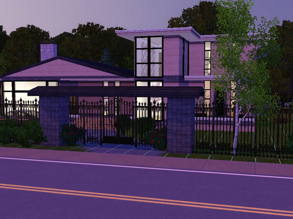 Sims 3 — town- house by fellasimsette — this spacious modern house has got a big garden and it contains 2 rooms /open