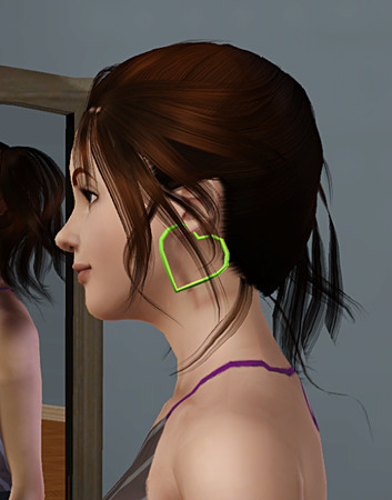 Sims 3 — Heart Shaped Earrings by MadCupcake — My first project in TSR Workshop ^_^