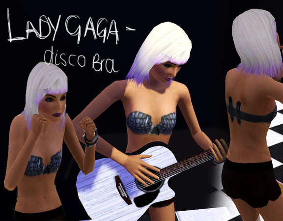 Sims 3 — Lady gaga, disco bra by gray-sims — 1st entry! Lady Gagas famous disco bra. NOTE * HAIR MESH NOT MINE*