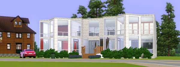 Sims 3 — Modern House -- 4 Bdrm, 3 bthrm by xxtwilightxsinnerxx — Just a modern house -- it's very symetrical. Four