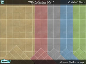 Sims 2 — Tile Collection Set No1 by elmazzz — -First set of tile collections which can be used in Bathrooms, Kitchens