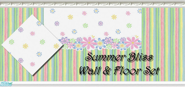 Sims 2 — Summer Bliss Wallpaper Set by frillyfilly — Summer Bliss Wallpaper & Floor Set