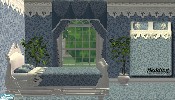 Sims 2 — Dreamy Skies Bedding by frillyfilly — Dreamy Skies Bedding (includes seamless single bedding also)