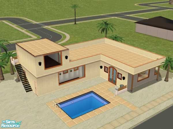 Sims 2 — StuccoHouse by iluvpeace2 — The house I always dream to live in! It's simple and laidback. You can make the room