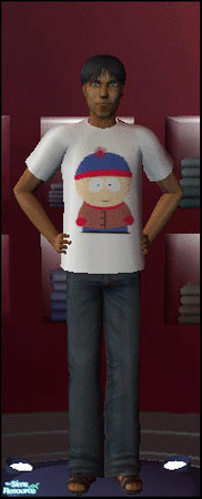 Sims 2 — White Southpark T-Shirt (Stan Marsh) by loopyproductions — As the name it tells... Anyway Enjoy it.