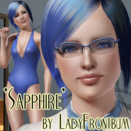Sims 3 — Sapphire by LadyFrontbum by LadyFrontbum — Don't be fooled by her straight-laced appearance - while Sapphire