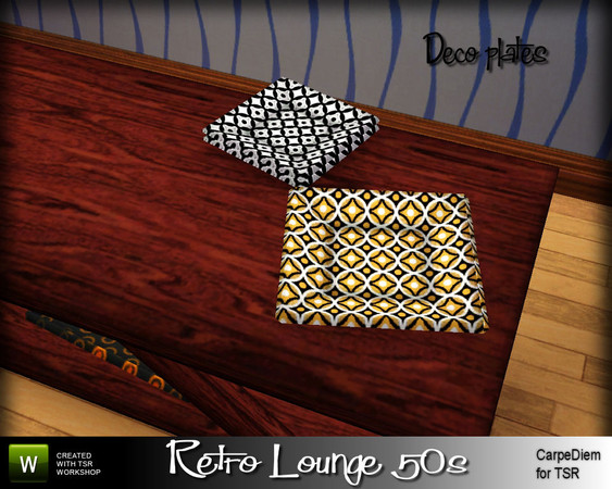 Sims 3 — CD_Retro Plate 50s by TSR Archive — Retro Plate, 3 variations, 3 colorpalettes - CarpeDiem for The Sims Resource