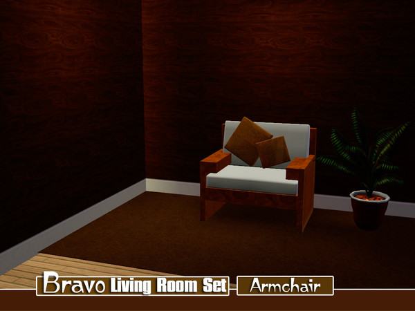 Sims 3 — Bravo Living Room Set - Armchair by brandontr — BrandonTR@TSR