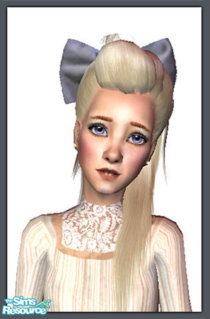 Sims 2 — Light blue/purple bow by giasims — Light blue/purple bow