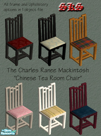 Sims 2 — Mackintosh Oriental Studio Suite - Chair by 71robert13 — The design foundation of this set: The Charles Ranee