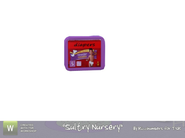 Sims 3 — Sultry Nursery Diaper Box by TheNumbersWoman — Some clutter for the changing table you can't use. :0| By