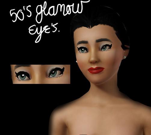 Sims 3 — 50s glamour eyeliner by gray-sims — For a glamourous look