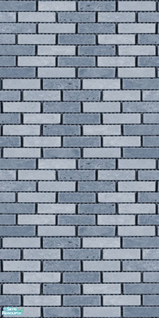 Sims 2 — Blue Ceramic Brick Walls & Floors Set -Wall 01 by Sheera — Part of my Blue Ceramic Brick Walls & Floors