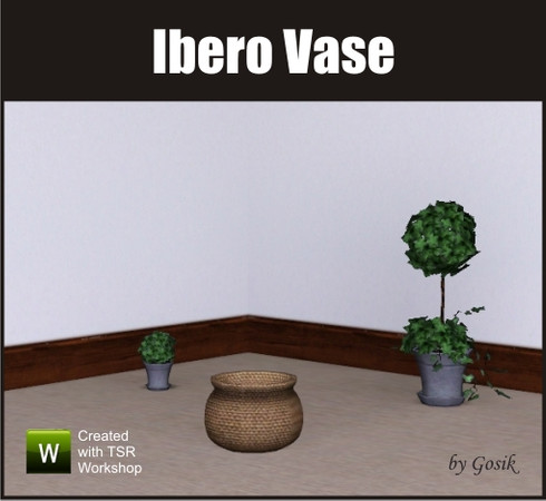 Sims 3 — Ibero Vase by Gosik — Vase with one recolorable part. Part of the Ibero Living. 