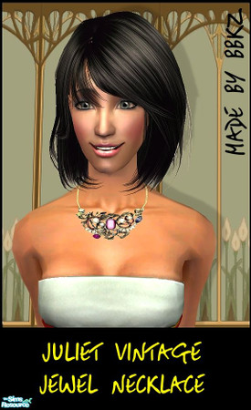 Sims 2 — Juliet Vintage Jewel Necklace by BBKZ — No EP required. FREE mesh by Lianaa needed. Enjoy! :-)