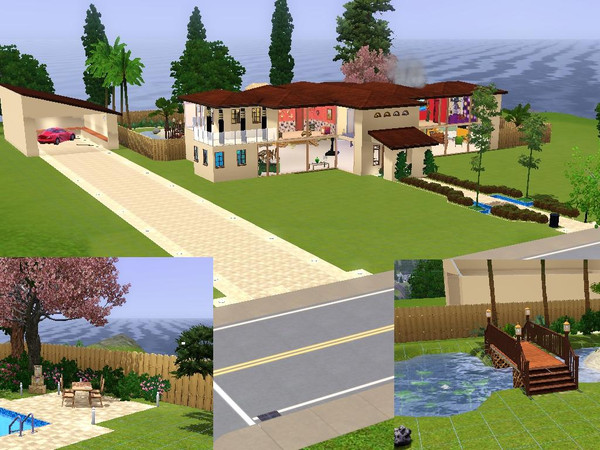 Sims 3 — shiny-licious by xloroflora — 2 bedrooms,4 bathrooms, big living-room with kitchen and beautiful garden