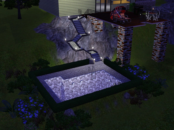 Sims 3 — Cliffside Modern Elegance 1 by mystik_miss — 2 story w. Large unfinished basement-great for additional bedroom,