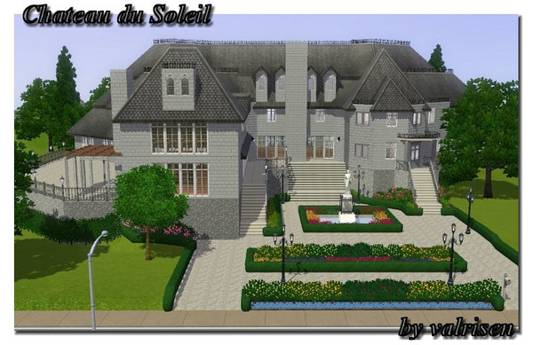 Sims 3 — Chateau du Soleil by valrisen — Introducing Chateau du Soleil! This is a beautiful, massive mansion. It features