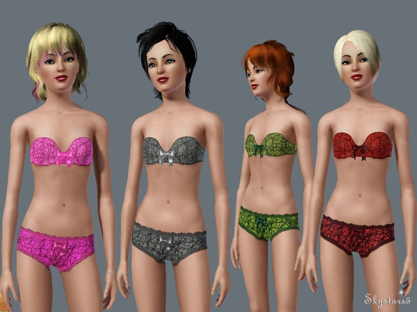 Sims 3 — Lace with Bow Bra by skystars5 — No Description